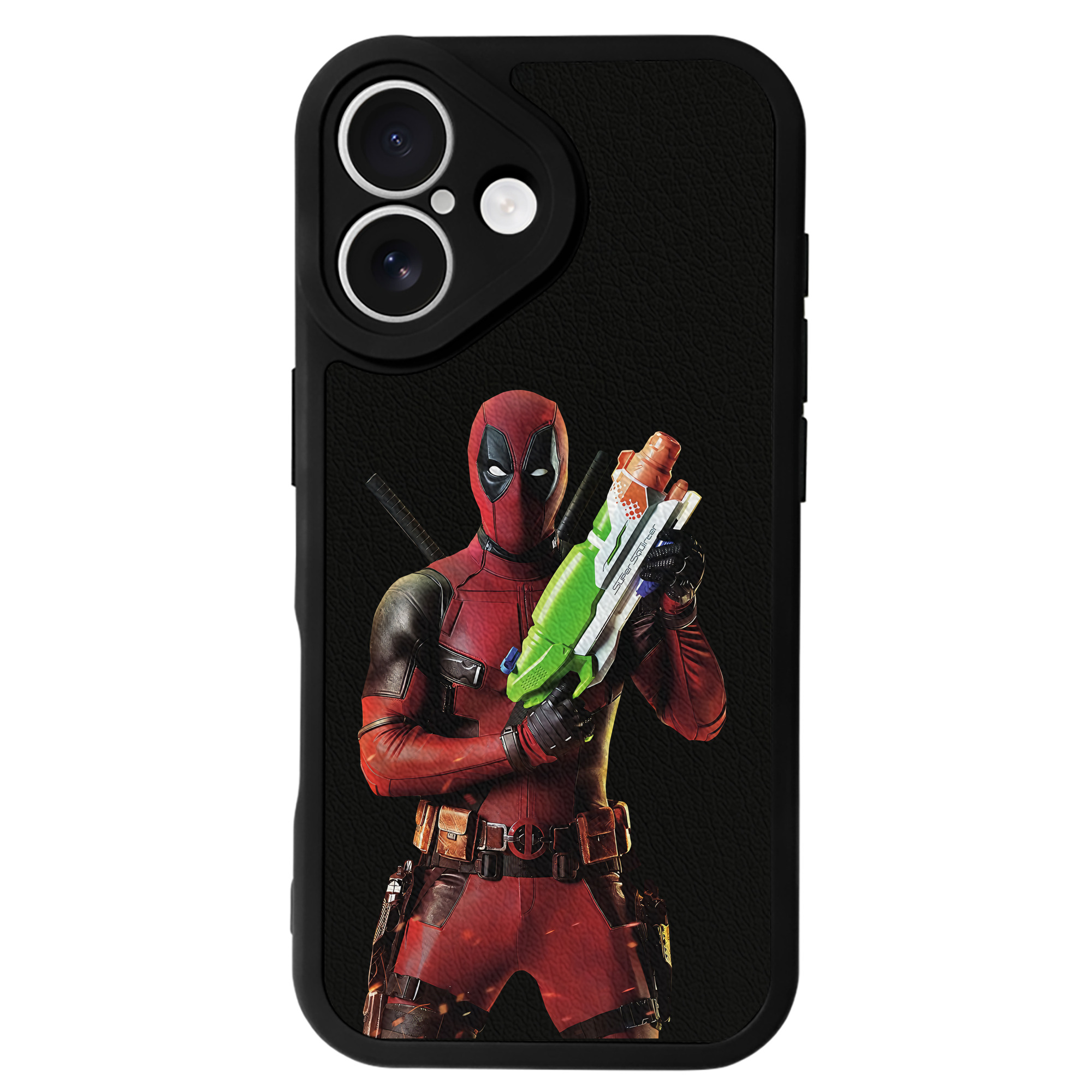 （画像用） Deadpool デッドプール 【iPhone 16シリーズ対応】シリコンスマホケース（レザー調） 材質：シリコン